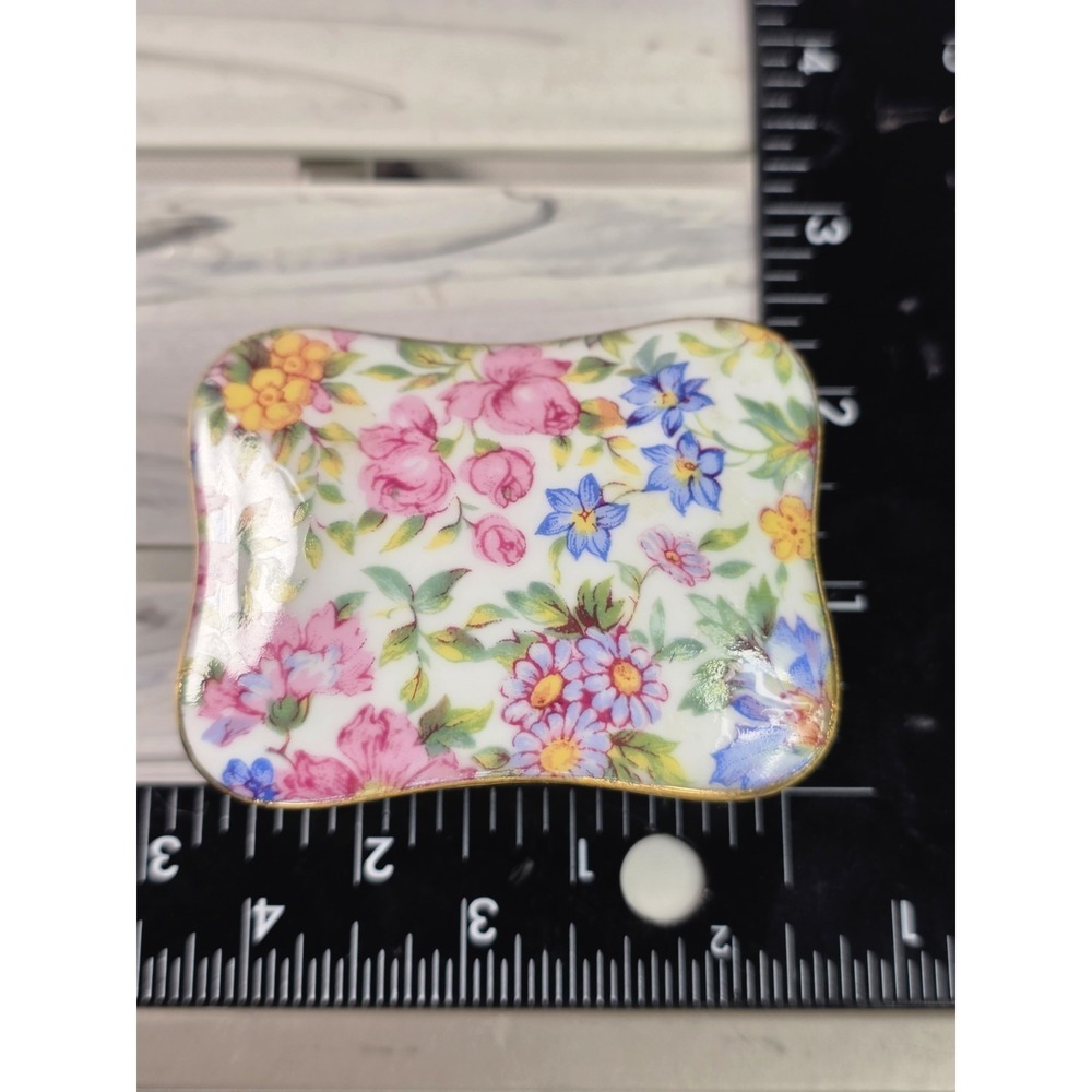 Vintage - KALDUN & BOGLE - Ceramic Floral Trinket Box , Chintz Collectable, Gift